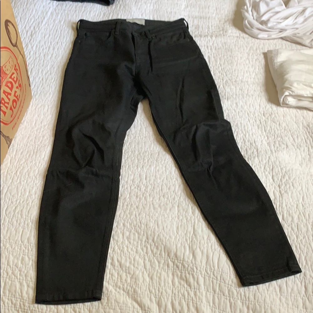 Everlane high-rise black skinny jeans